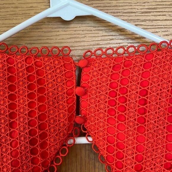 Bardōt Orange Fiesta Lace Mini Dress Size 8 - Picture 4 of 8